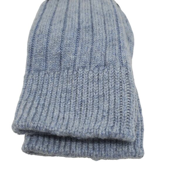 Soft Ribbed 82% Cashmere Ankle Socks Size 9-11 Warm Cozy Garnet Hill Blue Mist - Picture 3 of 6